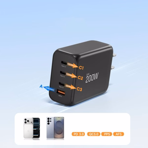 Tech-Protect NC200W-GaN 4-Port 200W Wall Charger - Black