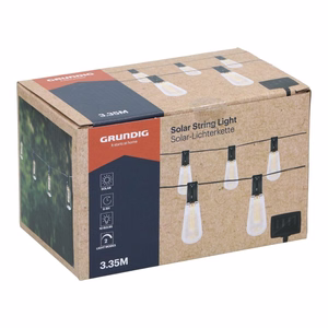 Grundig solar LED string lights, 10 bulbs, 3.35 m