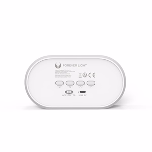 Herätyskello LED puputu yövalolla PURE FNL-05 INGRID valkoinen pitkä Forever Light