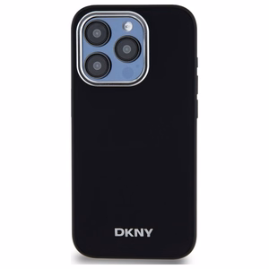 DKNY Plain Logo MagSafe iPhone 15 Pro:lle Suojakuori - Musta