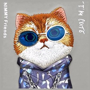 Nimmy Glasses Cool Cat Suojakuori iPhone 15 Pro Max:lle - harmaa