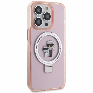 Karl Lagerfeld KLHMP15XHMRSKCP iPhone 15 Pro Max 6.7" pink/pink hardcase Ring Stand Karl&Choupette MagSafe