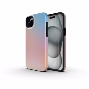Suojakuori iPhone 16:lle Forcell F-Protect Mirage MagSafe-yhteensopiva Military Drop-Test vaaleanpunainen sininen