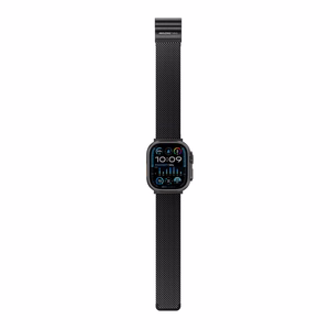 AmazingThing Titan Premium -metallihihna Apple Watch 38/40/41/42/44/45/46/49mm:lle, musta