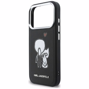 Karl Lagerfeld Karl & Choupette Back Logo MagSafe -suojakuori iPhone 17 Pro Max:lle musta