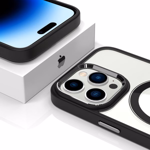 Tel Protect Magnetic Clear Suojakuori iPhone 13 Pro:lle musta