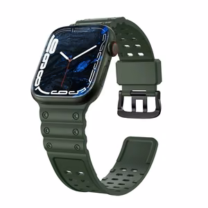 Triple Protection Hihna Apple Watch 38 / 40 / 41 mm ranneke - vihreä