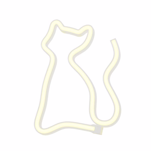 Neon LED-valo CAT lämmin valkoinen Bat + USB FLNE03 Forever Light