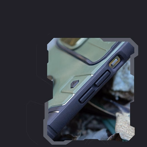 Nillkin CamShield Armor Pro Magneettinen kotelo iPhone 14 Plus MagSafe panssaroitu suojus jalusta rengas musta
