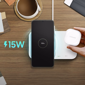 Samsung Wireless Charger Duo EP-P5400BWEGEU induktiivinen laturi 15W - valkoinen