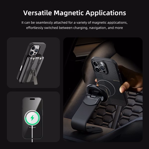 Rock Ultra Thin Aramid Fiber Kevlar 600D Suojakuori iPhone 16 Pro Max:lle musta