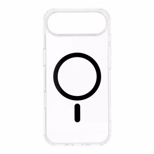 Suojakuori iPhone 17 AIR:lle Drop Glue Colorful Ring Mag Cover MagSafe-yhteensopiva musta