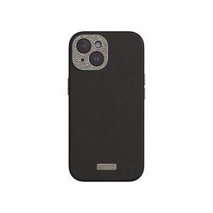 Moshi Napa MagSafe laadukas vegaaninahkainen suojakuori iPhone 15 -laitteelle, Midnight Black -värinen