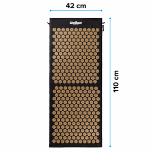 REBEL ACTIVE ECO XL -akupainantamatto tyynyllä, 110 x 42 cm, kullanväriset piikit