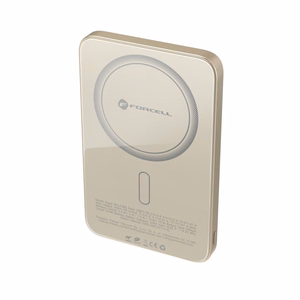 Varavirtalähde yhteensopiva MagSafen kanssa Forcell F-Energy SuperSlim F5K8 QC4.0 PD3.0 15W 5000 mAh titaaniaavikon värinen