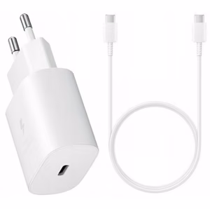 Laturi Samsung EP-TA800NW 25W Type-C kaapelilla valkoinen