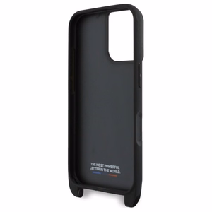 BMW M Edition Carbon Stripe & hihna suojakuori iPhone 16 Plus:lle - musta