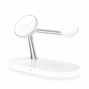 Tech-Protect A12 3in1 MagSafe Inductive Charger for Smartphone/Headphones/Smartwatch - White