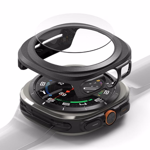 Ringke Slim & Tempered Glass suojakuori- ja lasisetti Samsung Galaxy Watch Ultra 47mm -kellolle – musta