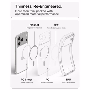 Spigen Ultra Hybrid MagSafe -suojakuori iPhone 18 Pro Max / 17 Pro Max -malleille, mattavalkoinen