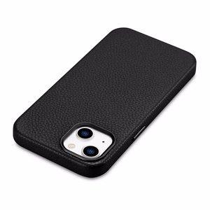 iCarer Litchi Premium Nahkakotelo iPhone 14 Plus Magneettinen nahkakotelo MagSafe musta (WMI14220711-BK)
