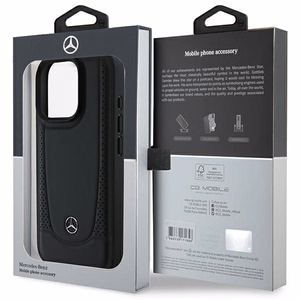 Mercedes Nahkainen Urban Suojakuori iPhone 16 Pro Max:lle - Musta