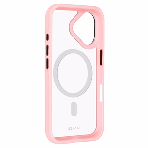 Liavec Hybrid Magsafe Clear Case for Iphone 16 light pink