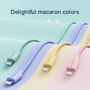 Joyroom Colorful Data Cable S-2030M13 USB-A / Lightning 2.4A 2m - vaaleanpunainen