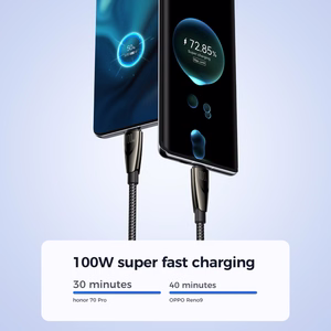 Joyroom Pioneer Series SA31-AC6 USB-A / USB-C Kaapeli 100W 1.2m - musta