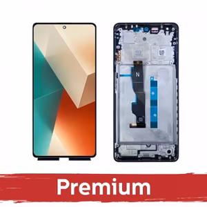 LCD-näyttö, yhteensopiva Xiaomi Redmi Note 13 4G kehyksellä / Midnight Black / OEM