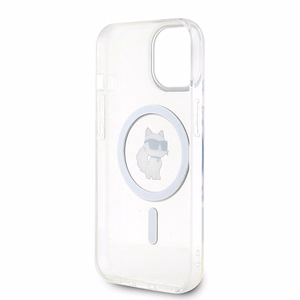Karl Lagerfeld IML Choupette MagSafe Suojakuori iPhone 15:lle - läpinäkyvä