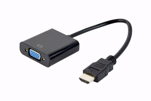 Gembird A-HDMI-VGA-04 videokaapelisovit in 0,15 m HDMI Type A – VGA (D-Sub), musta