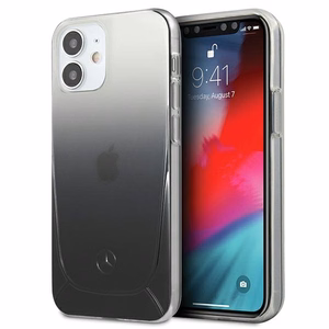 Mercedes Transparent Line -kotelo iPhone 12 mini - musta