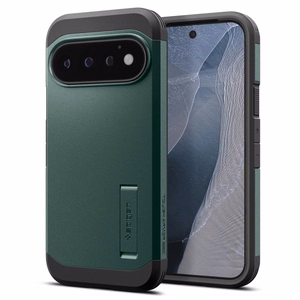 Spigen Tough Armor Mag MagSafe -suojakuori Google Pixel 11 Pro -mallille, tummanvihreä