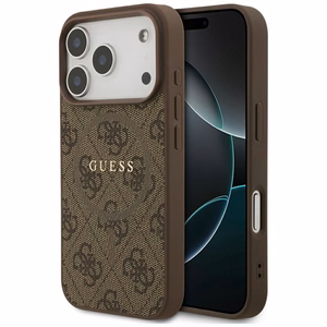 Guess 4G Ring Classic Logo MagSafe suojakuori iPhone 17 Pro:lle - ruskea