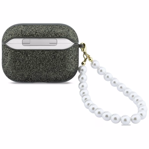 Guess Glitter Pearl Strap Suojakuori AirPods Pro 3:lle - Musta ja Glitter