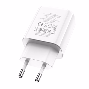 Borofone BN4 Potential USB+Type-C QC 3.0 PD 2.0 20W seinälaturi, valkoinen