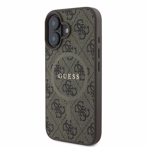 Guess 4G Ring Classic Logo MagSafe Suojakuori iPhone 16 Plus:lle - Ruskea