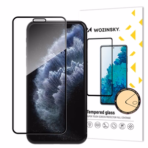 Wozinsky Full Glue Tempered Glass erittäin kestävä koko näytön peittävä kehyksellinen karkaistu lasi, suojakuoren kanssa yhteensopiva, Apple iPhone 11 Pro / iPhone XS / iPhone X -puhelimille – musta