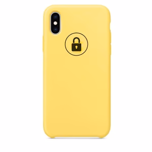 Puhelimen Suojakuori Silicone Case iPhone X (XS) / Yellow Mellow / pakkauksessa
