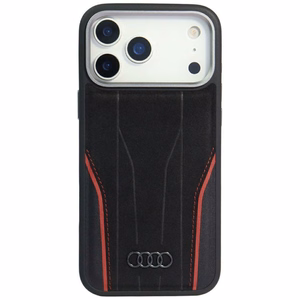 Audi R8 aitonahkainen MagSafe-suojakuori iPhone 17 Pro Max - musta ja punainen