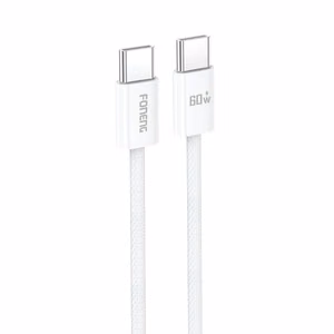 Foneng Kaapeli X110 - Type C - Type C - PD 60W 3A 1,2 metriä valkoinen