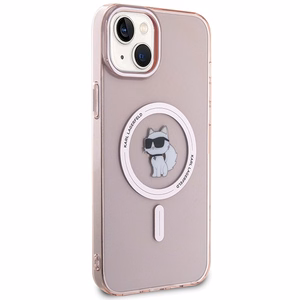Karl Lagerfeld Suojakuori iPhone 15 Plus 6,7 KLHMP15MHFCCNOP vaaleanpunainen HC MagSafe IML C