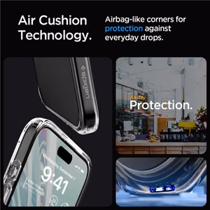 Spigen Crystal Hybrid Suojakuori iPhone 15 Pro Max:lle - Kirkas