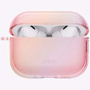 Uniq Iridescia Hang suojakuori AirPods Pro 3:lle - läpinäkyvä vaaleanpunainen