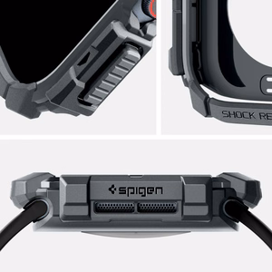 Spigen Rugged Armor Suojakuori Apple Watch 10 46mm - Harmaa