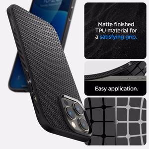 Spigen Liquid Air iPhone 14 Pro kotelo - Matta musta