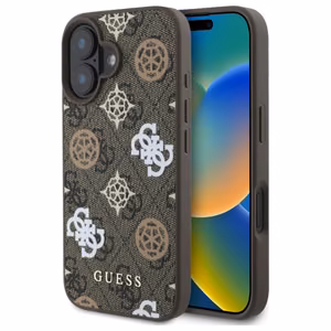 Guess 4G Printed Stripes MagSafe Suojakuori iPhone 16:lle - Ruskea
