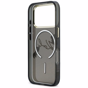 Karl Lagerfeld IML Choupettes Karl Script Logo MagSafe Suojakuori iPhone 17 Pro:lle - Musta