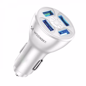 Wozinsky WCCAW 50W 4x USB-A QC auton Laturi - valkoinen